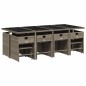vidaXL 13-tlg. Garten-Essgruppe mit Kissen Grau Poly Rattan vidaXL 13-tlg. Garten-Essgruppe mit Kissen Grau Poly Rattan