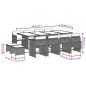 vidaXL 13-tlg. Garten-Essgruppe mit Kissen Grau Poly Rattan vidaXL 13-tlg. Garten-Essgruppe mit Kissen Grau Poly Rattan