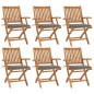 vidaXL Klappbare Gartenstühle mit Kissen 6 Stk. Massivholz Teak vidaXL Klappbare Gartenstühle mit Kissen 6 Stk. Massivholz Teak