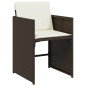 vidaXL 17-tlg. Garten-Essgruppe mit Kissen Braun Poly Rattan vidaXL 17-tlg. Garten-Essgruppe mit Kissen Braun Poly Rattan