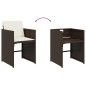 vidaXL 17-tlg. Garten-Essgruppe mit Kissen Braun Poly Rattan vidaXL 17-tlg. Garten-Essgruppe mit Kissen Braun Poly Rattan