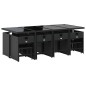 vidaXL 13-tlg. Garten-Essgruppe mit Kissen Schwarz Poly Rattan vidaXL 13-tlg. Garten-Essgruppe mit Kissen Schwarz Poly Rattan
