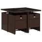 vidaXL 9-tlg. Garten-Essgruppe mit Kissen Braun Poly Rattan vidaXL 9-tlg. Garten-Essgruppe mit Kissen Braun Poly Rattan