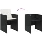 vidaXL 9-tlg. Garten-Essgruppe mit Kissen Schwarz Poly Rattan vidaXL 9-tlg. Garten-Essgruppe mit Kissen Schwarz Poly Rattan