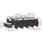 vidaXL 13-tlg. Garten-Essgruppe mit Kissen Schwarz Poly Rattan vidaXL 13-tlg. Garten-Essgruppe mit Kissen Schwarz Poly Rattan
