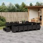 vidaXL 17-tlg. Garten-Essgruppe mit Kissen Schwarz Poly Rattan vidaXL 17-tlg. Garten-Essgruppe mit Kissen Schwarz Poly Rattan