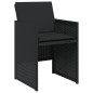 vidaXL 17-tlg. Garten-Essgruppe mit Kissen Schwarz Poly Rattan vidaXL 17-tlg. Garten-Essgruppe mit Kissen Schwarz Poly Rattan