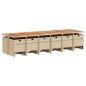 vidaXL 17-tlg. Garten-Essgruppe mit Kissen Beige Poly Rattan vidaXL 17-tlg. Garten-Essgruppe mit Kissen Beige Poly Rattan