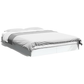 vidaXL Bettgestell Weiß 120x190 cm Holzwerkstoff