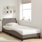 vidaXL Bett mit Matratze Taupe 80x200 cm Stoff vidaXL Bett mit Matratze Taupe 80x200 cm Stoff