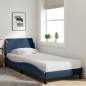 vidaXL Bett mit Matratze Blau 90x190 cm Stoff vidaXL Bett mit Matratze Blau 90x190 cm Stoff