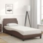 vidaXL Bett mit Matratze Braun 90x190 cm Kunstleder vidaXL Bett mit Matratze Braun 90x190 cm Kunstleder