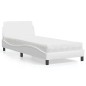 vidaXL Bett mit Matratze Weiß 90x200 cm Kunstleder vidaXL Bett mit Matratze Weiß 90x200 cm Kunstleder