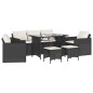 vidaXL 6-tlg. Garten-Sofagarnitur mit Kissen Schwarz Poly Rattan vidaXL 6-tlg. Garten-Sofagarnitur mit Kissen Schwarz Poly Rattan