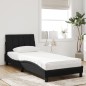 vidaXL Bett mit Matratze Schwarz 90x190 cm Samt vidaXL Bett mit Matratze Schwarz 90x190 cm Samt