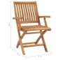 Klappbare Gartenstühle mit Kissen 6 Stk. Massivholz Teak Klappbare Gartenstühle mit Kissen 6 Stk. Massivholz Teak