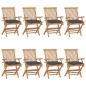 vidaXL Gartenstühle mit Anthrazit Kissen 8 Stk. Massivholz Teak vidaXL Gartenstühle mit Anthrazit Kissen 8 Stk. Massivholz Teak
