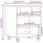 vidaXL Druckerständer mit Rollen Schwarz 41x32x48 cm vidaXL Druckerständer mit Rollen Schwarz 41x32x48 cm