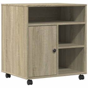 vidaXL Druckerständer mit Rollen Sonoma-Eiche 60x50x67 cm
