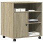 vidaXL Druckerständer mit Rollen Sonoma-Eiche 60x50x67 cm vidaXL Druckerständer mit Rollen Sonoma-Eiche 60x50x67 cm
