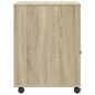 vidaXL Druckerständer mit Rollen Sonoma-Eiche 60x50x67 cm vidaXL Druckerständer mit Rollen Sonoma-Eiche 60x50x67 cm