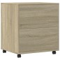vidaXL Druckerständer mit Rollen Sonoma-Eiche 60x50x67 cm vidaXL Druckerständer mit Rollen Sonoma-Eiche 60x50x67 cm