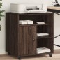 vidaXL Druckerständer mit Rollen Braun Eichen-Optik 60x50x67 cm vidaXL Druckerständer mit Rollen Braun Eichen-Optik 60x50x67 cm