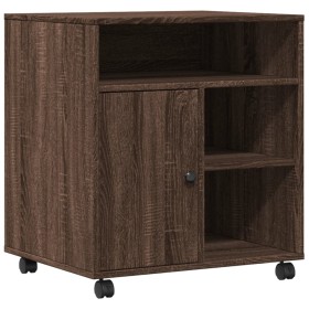 vidaXL Druckerständer mit Rollen Braun Eichen-Optik 60x50x67 cm