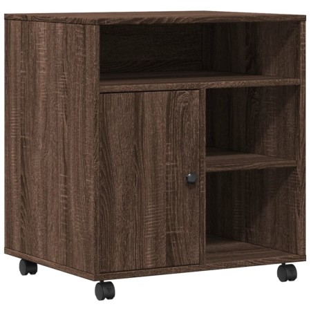 vidaXL Druckerständer mit Rollen Braun Eichen-Optik 60x50x67 cm
