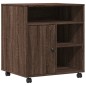 vidaXL Druckerständer mit Rollen Braun Eichen-Optik 60x50x67 cm vidaXL Druckerständer mit Rollen Braun Eichen-Optik 60x50x67 cm
