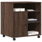 vidaXL Druckerständer mit Rollen Braun Eichen-Optik 60x50x67 cm vidaXL Druckerständer mit Rollen Braun Eichen-Optik 60x50x67 cm