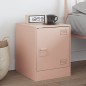 vidaXL Nachttisch Rosa 34,5x39x44 cm Stahl vidaXL Nachttisch Rosa 34,5x39x44 cm Stahl