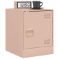 vidaXL Nachttisch Rosa 34,5x39x44 cm Stahl vidaXL Nachttisch Rosa 34,5x39x44 cm Stahl