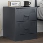 vidaXL Nachttisch Anthrazit 34,5x39x44 cm Stahl vidaXL Nachttisch Anthrazit 34,5x39x44 cm Stahl