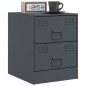 vidaXL Nachttisch Anthrazit 34,5x39x44 cm Stahl vidaXL Nachttisch Anthrazit 34,5x39x44 cm Stahl