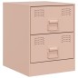 vidaXL Nachttisch Rosa 34,5x39x44 cm Stahl vidaXL Nachttisch Rosa 34,5x39x44 cm Stahl