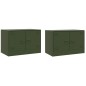 vidaXL TV-Schränke 2 Stk. Olivgrün 67x39x44 cm Stahl vidaXL TV-Schränke 2 Stk. Olivgrün 67x39x44 cm Stahl