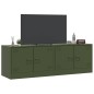 vidaXL TV-Schränke 2 Stk. Olivgrün 67x39x44 cm Stahl vidaXL TV-Schränke 2 Stk. Olivgrün 67x39x44 cm Stahl