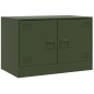 vidaXL TV-Schränke 2 Stk. Olivgrün 67x39x44 cm Stahl vidaXL TV-Schränke 2 Stk. Olivgrün 67x39x44 cm Stahl