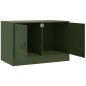 vidaXL TV-Schränke 2 Stk. Olivgrün 67x39x44 cm Stahl vidaXL TV-Schränke 2 Stk. Olivgrün 67x39x44 cm Stahl