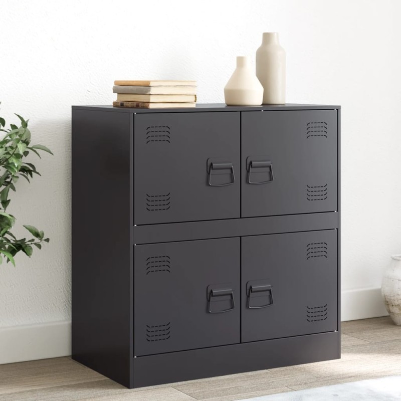 vidaXL Sideboard Schwarz 67x39x73 cm Stahl vidaXL Sideboard Schwarz 67x39x73 cm Stahl