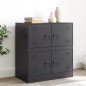 vidaXL Sideboard Schwarz 67x39x73 cm Stahl vidaXL Sideboard Schwarz 67x39x73 cm Stahl