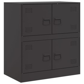 vidaXL Sideboard Schwarz 67x39x73 cm Stahl