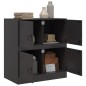 vidaXL Sideboard Schwarz 67x39x73 cm Stahl vidaXL Sideboard Schwarz 67x39x73 cm Stahl