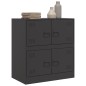 vidaXL Sideboard Schwarz 67x39x73 cm Stahl vidaXL Sideboard Schwarz 67x39x73 cm Stahl