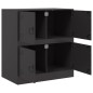 vidaXL Sideboard Schwarz 67x39x73 cm Stahl vidaXL Sideboard Schwarz 67x39x73 cm Stahl