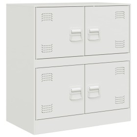 vidaXL Sideboard Weiß 67x39x73 cm Stahl