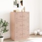vidaXL Sideboard Rosa 67x39x107 cm Stahl vidaXL Sideboard Rosa 67x39x107 cm Stahl