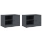 vidaXL TV-Schränke 2 Stk. Anthrazit 67x39x44 cm Stahl vidaXL TV-Schränke 2 Stk. Anthrazit 67x39x44 cm Stahl