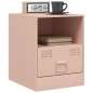 vidaXL Nachttisch Rosa 34,5x39x44 cm Stahl vidaXL Nachttisch Rosa 34,5x39x44 cm Stahl